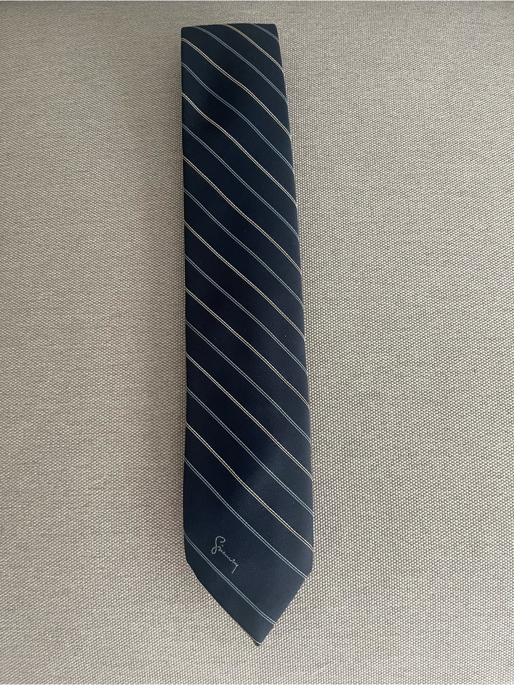 Vintage Givenchy Gentlemen Paris Navy Strip